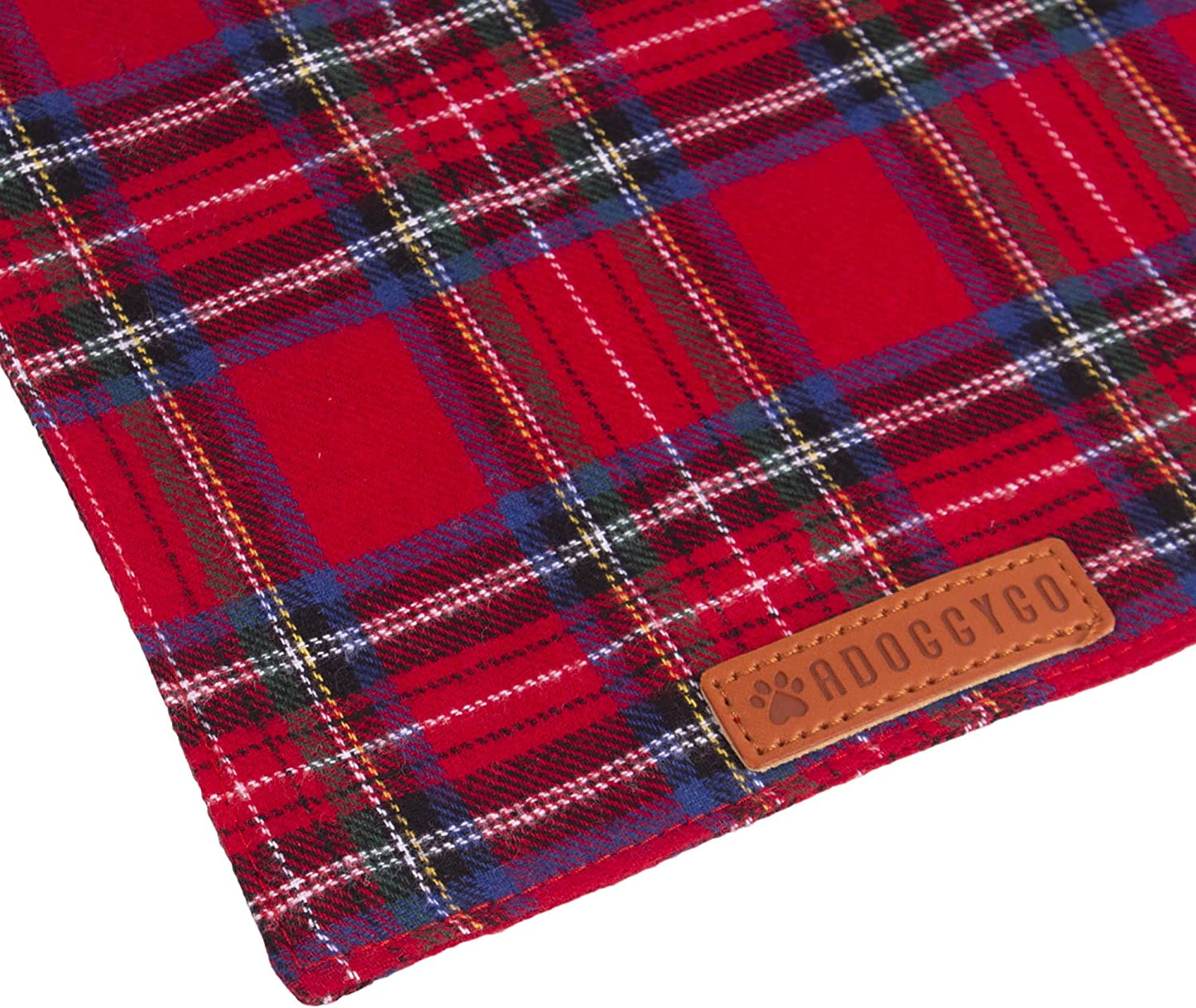 Adoggygo Christmas Dog Bandana 2 Pack, Stylish Plaid Dog Scarf, Premium Cotton Fabric, Multiple Sizes Offered, Christmas Bandanas for Medium Large Dogs Pets (Large) Animals & Pet Supplies > Pet Supplies > Dog Supplies > Dog Apparel ADOGGYGO