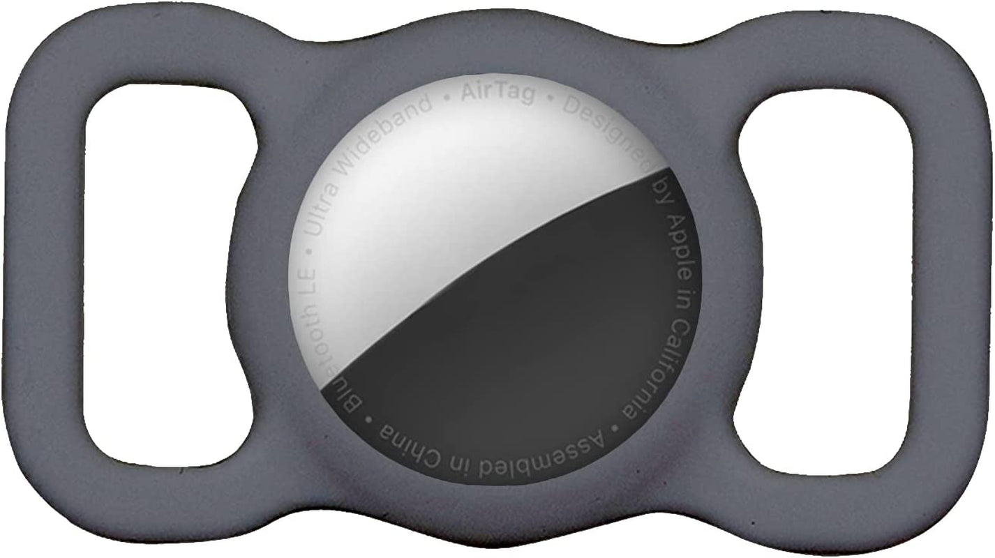 Dog Collar Holder Perfect for Apple Airtag 2 Pack - Protective Case and Airtag Holder for Pets, Backpacks - Air Tag Case (Blue & Pink) Electronics > GPS Accessories > GPS Cases Basman Grey 1 Pack