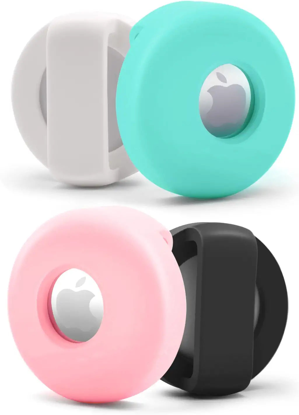 Airtag Dog Collar Holder, Tecogue Silicone Anti-Lost Air Tag Protective Case, GPS Tracker Case Compatible with Apple Airtag, for Cat Dog Collars Loop Backpack Bag Accessories Electronics > GPS Accessories > GPS Cases Tecogue Black Blue Pink White