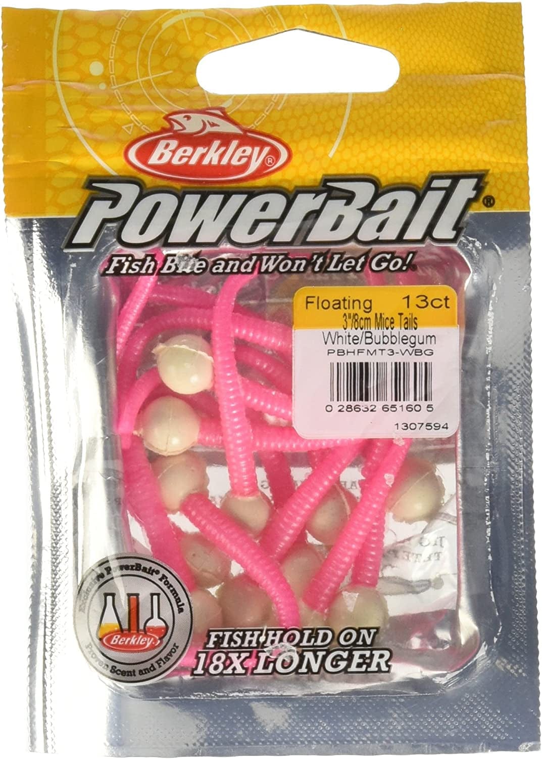 Berkley Powerbait Floating Mice Tails , White/Bubblegum, 3 (13 Count) –  KOL PET