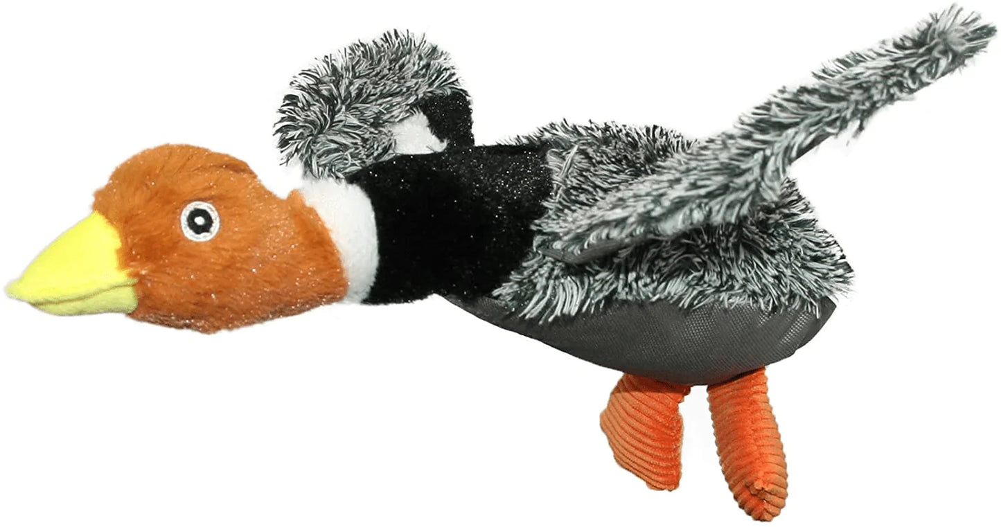 Best Pet Supplies 2-In-1 Fun Skin Stuffless Dog Squeaky Toy and Plush Toys Animals & Pet Supplies > Pet Supplies > Dog Supplies > Dog Toys Best Pet Supplies Gray Mallard Duck (Plush) Large