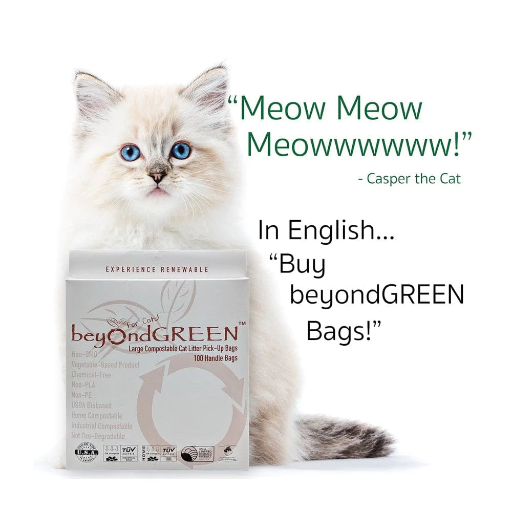 Beyondgreen Plant Based Cat Litter Bags, 100 Count, 10 X 20 Inches (Large) Animals & Pet Supplies > Pet Supplies > Cat Supplies > Cat Litter beyondGREEN