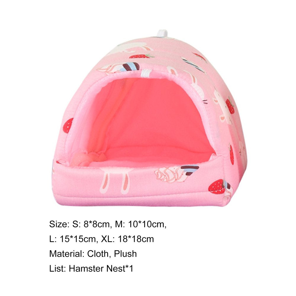 Bueatyh New Hamster Bed Lovely Print Plush Lining Cage Accessories Squirrel Hammock Small Animal Hanging Nest for Rodent Animals & Pet Supplies > Pet Supplies > Small Animal Supplies > Small Animal Bedding BueatyH
