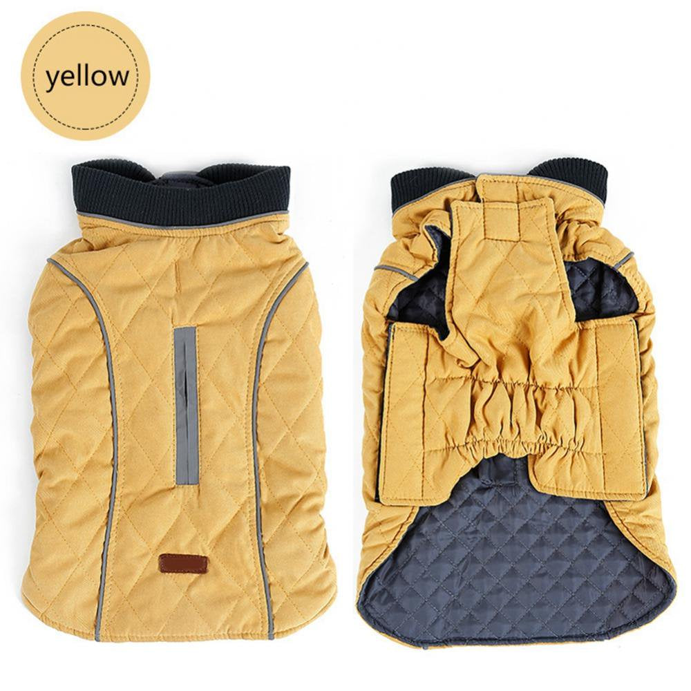 Dog Cold Weather Vest Waterproof Windproof Reversible Dog Apparel Winter Coat Warm Dog Outfits for Small Dogs Animals & Pet Supplies > Pet Supplies > Dog Supplies > Dog Apparel Avail XL Yellow