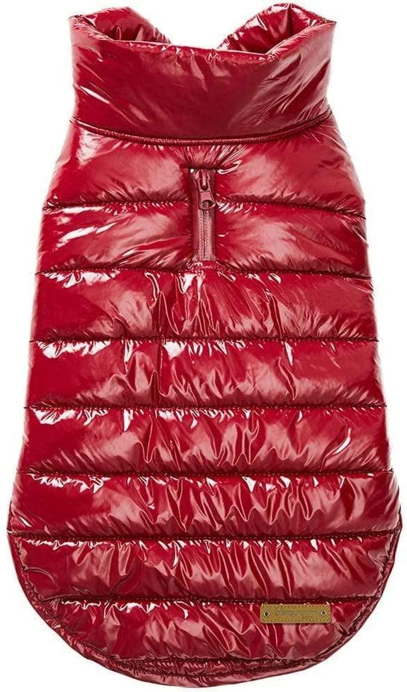 Blueberry Pet Cozy & Comfy Windproof Lightweight Quilted Fall Winter Glossy Dog Puffer Jacket in Mauve Pink, Back Length 12.5", Size 10, Warm Coat for Small Dogs Animals & Pet Supplies > Pet Supplies > Dog Supplies > Dog Apparel Blueberry Pet Deep Rouge Size 16 (Pack of 1)