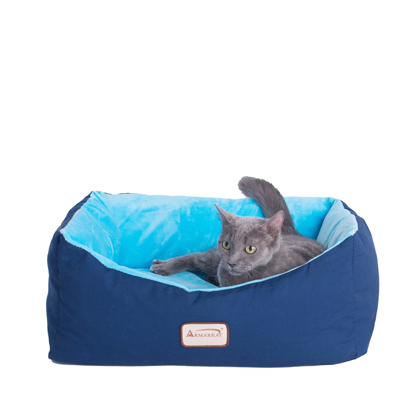 Armarkat Pet Cat Bed, Small Pet Bed, Navy Blue/Sky Blue, C09HSL/TL Animals & Pet Supplies > Pet Supplies > Cat Supplies > Cat Beds Aeromark Intl Inc