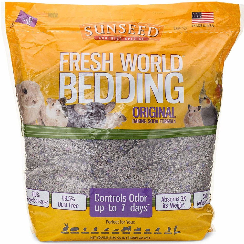 Sunseed Company-Fresh World Small Animal Bedding- Gray Fleck 2130 Ci Animals & Pet Supplies > Pet Supplies > Small Animal Supplies > Small Animal Bedding Sunseed®