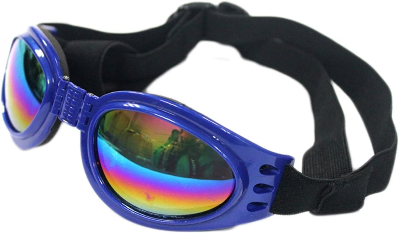 Foldable Dog Sunglasses Pet Goggles for Dog Eye Protection Outdoor Sport Sunglasses for Midium Large Dogs (Red) Animals & Pet Supplies > Pet Supplies > Dog Supplies > Dog Apparel Petall Blue