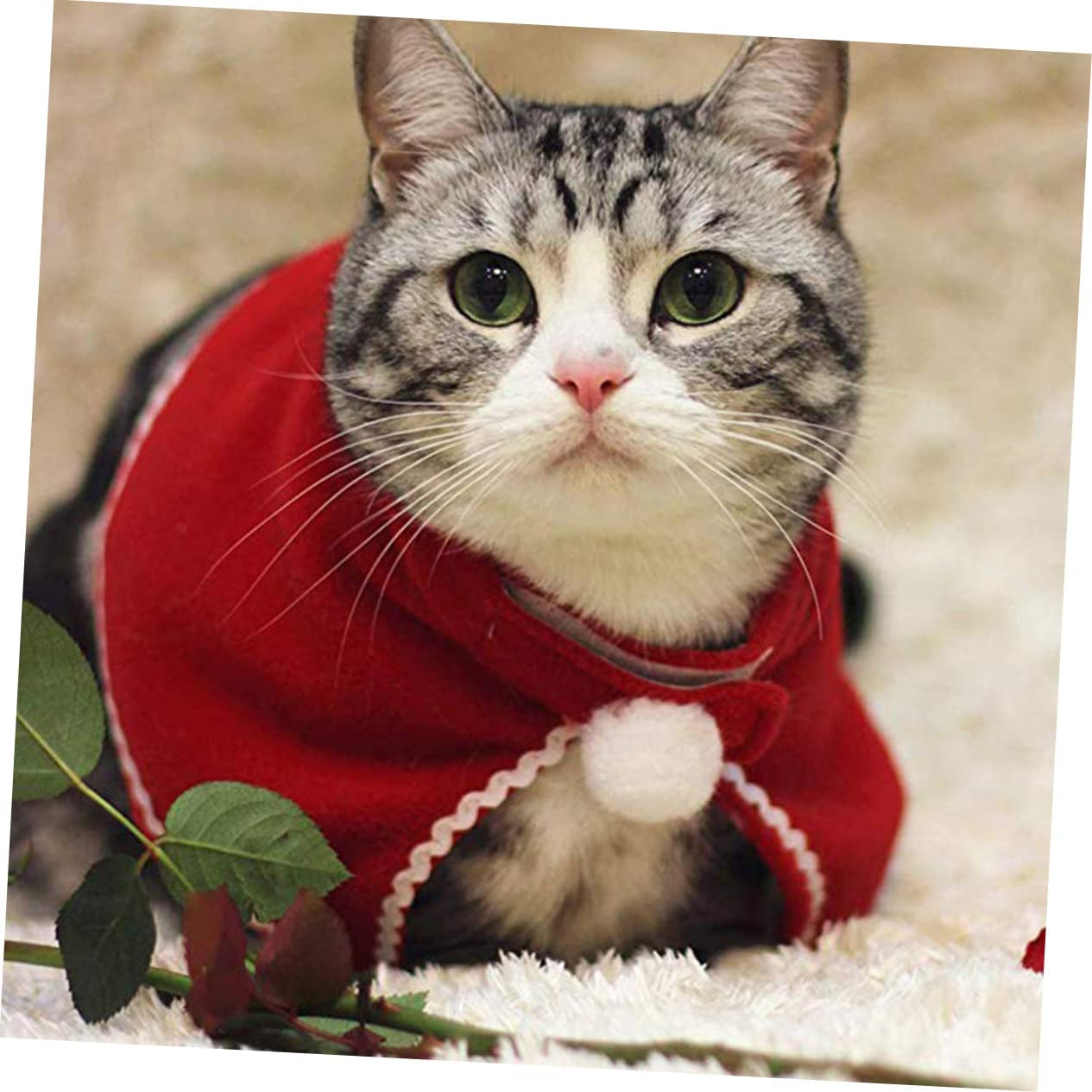 GLSTOY 2Pcs Puppy Outfits Chef Costume for Dogs Puppy Hat Chef Cat Costume Transformation Outfit Scarf Santa Hat Cat Cape the Dog Crown Cat Costumes Cloak Animals & Pet Supplies > Pet Supplies > Dog Supplies > Dog Apparel GLSTOY