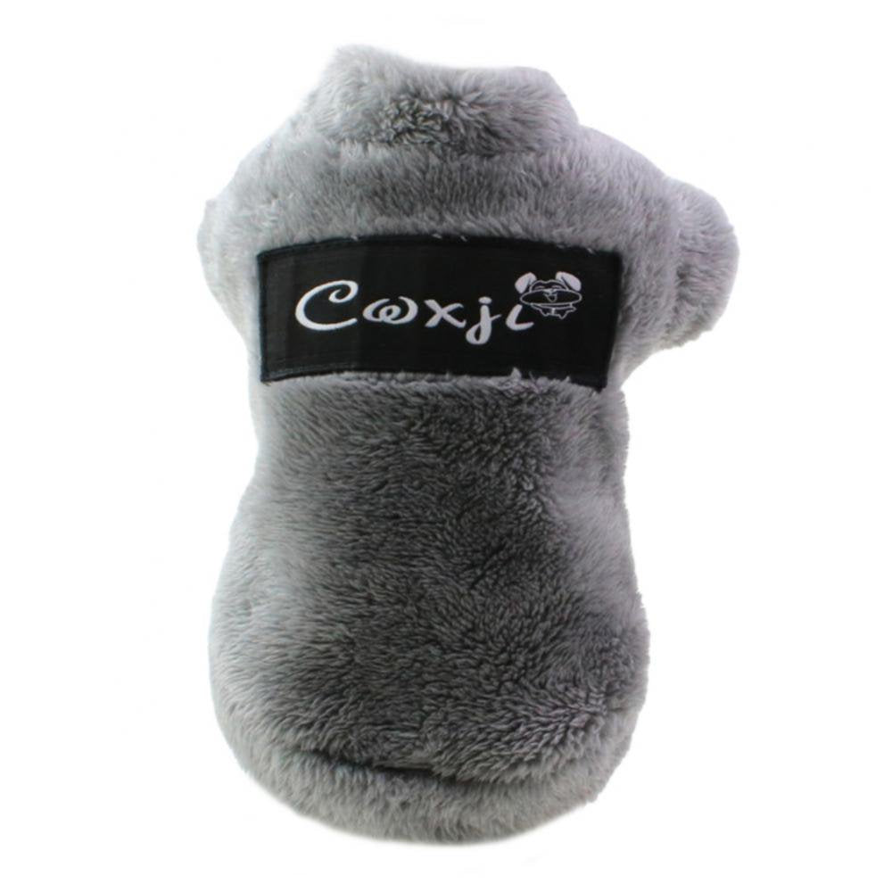 Small Dog Sweater Coat Winter Coral Fleece Puppy Clothes Warm Chihuahua Jacket Jumper Clothing Fall Pet Cat Doggy Boy Girl Shirt Apparel for Cold Weather Animals & Pet Supplies > Pet Supplies > Dog Supplies > Dog Apparel AVAIL XS Gray