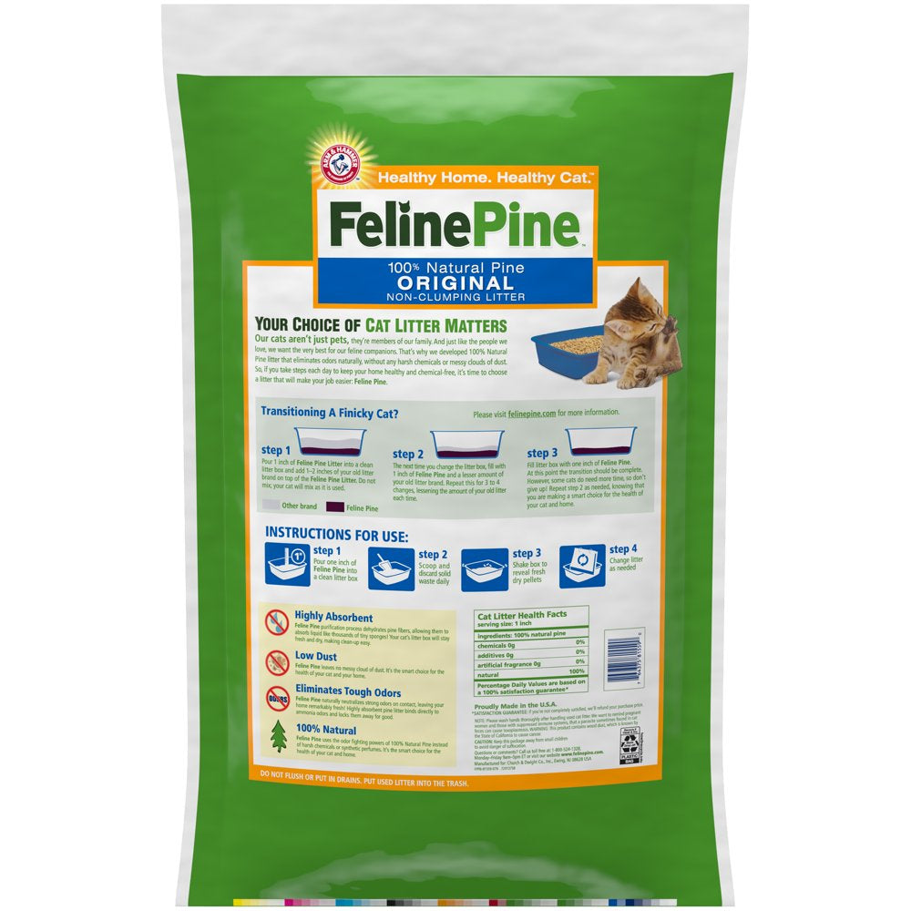 Feline Pine Original 100% Natural Cat Litter, 20Lb Animals & Pet Supplies > Pet Supplies > Cat Supplies > Cat Litter Church & Dwight Co., Inc.