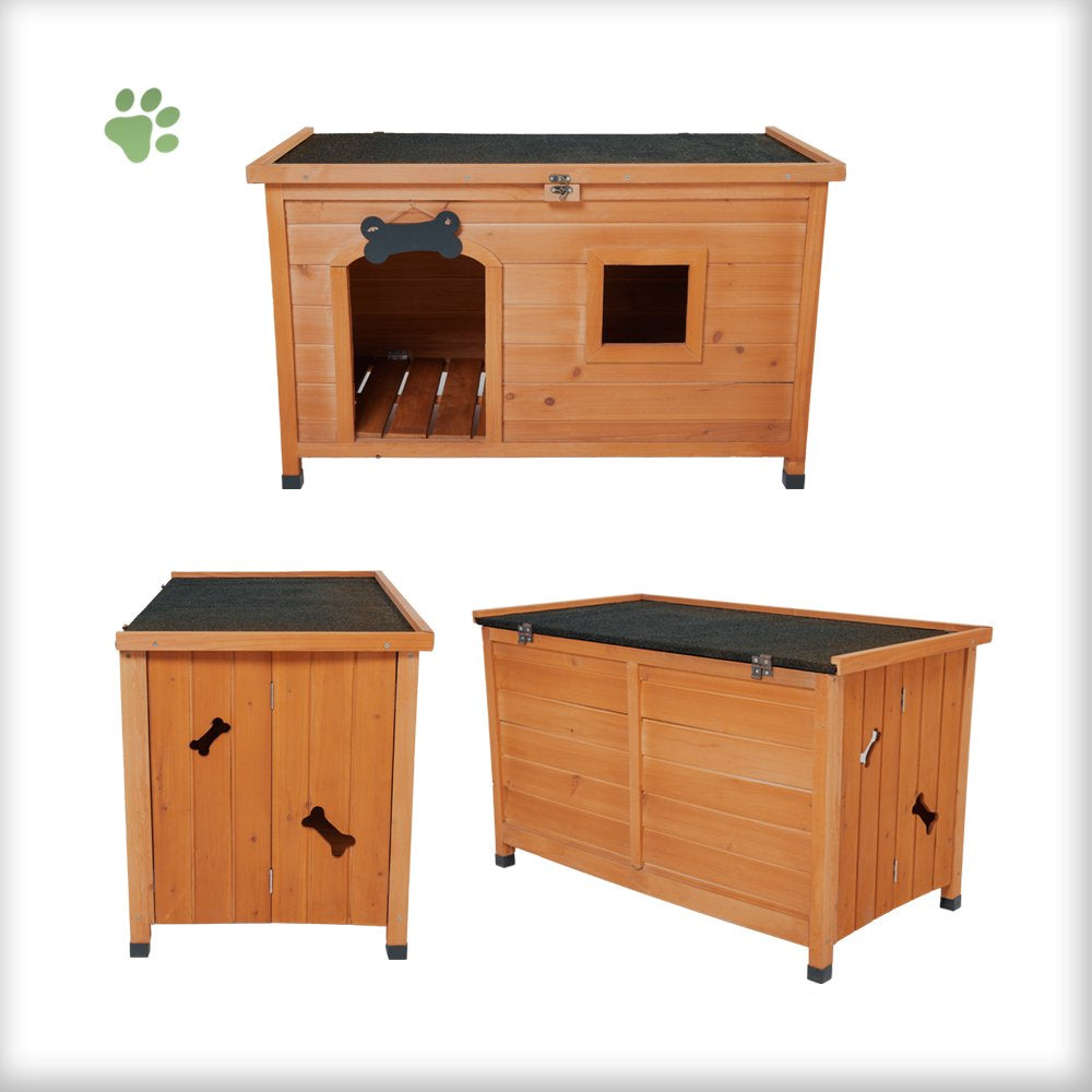 Front Row Folding Indoor/ Outdoor Wood Dog House, No Tools Required for Assembly for Small/Medium Dogs Animals & Pet Supplies > Pet Supplies > Dog Supplies > Dog Houses Kittrich Corporation