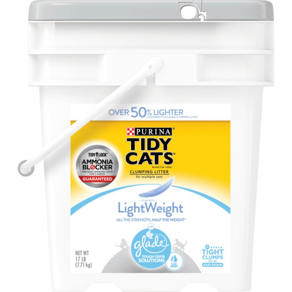 Purina Tidy Cats Low Dust Clumping Cat Litter, Lightweight Glade Clear Springs Multi Cat Litter, 8.5 Lb. Jug Animals & Pet Supplies > Pet Supplies > Cat Supplies > Cat Litter Nestlé Purina PetCare Company 17 lbs