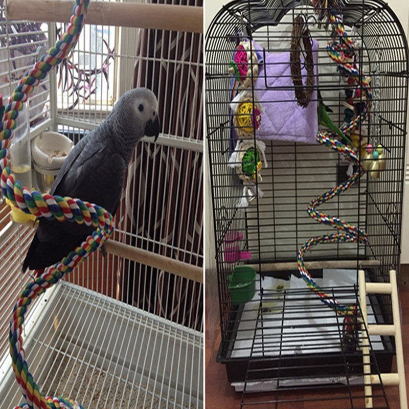 Deoxygene Parrot Climbing Toys Sturdy Bird Swing Rope Chewing Standing Bird Toys Parrot Budgie Cage Decoration Bird Accessories Animals & Pet Supplies > Pet Supplies > Bird Supplies > Bird Cage Accessories 294171
