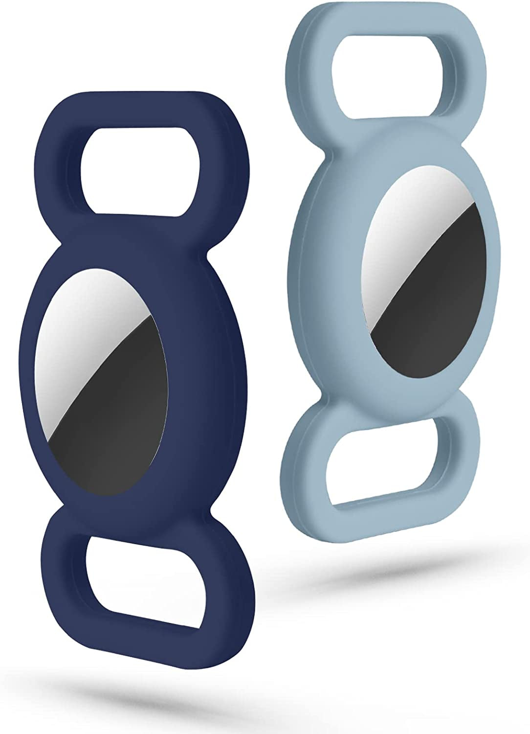 Air Tag Dog Collar Holder(2 Pack), Protective Silicone Pet Collar Case for Apple Airtag 2021, Anti-Lost Air Tag Case Holder Compatible with Cat Dog Collars Charms & Pets Accessories Electronics > GPS Accessories > GPS Cases typecase Navy Blue /Baby Blue