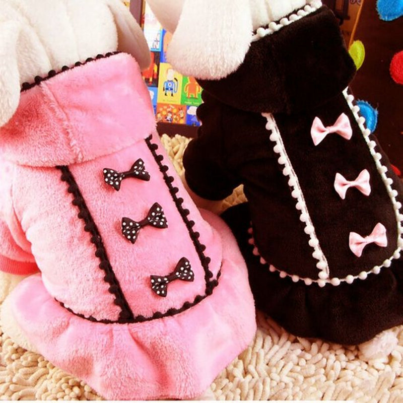 Small Pet Coat Dog Jacket Winter Clothes Puppy Cat Sweater Coat Clothing Apparel Animals & Pet Supplies > Pet Supplies > Cat Supplies > Cat Apparel KOL PET M Pink