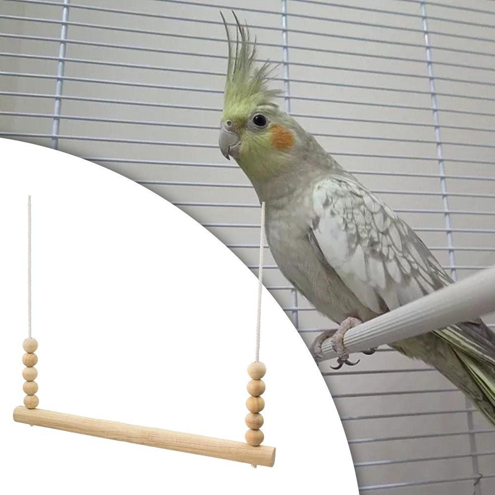 Natural Wooden Chicken Swing Stand Large Birds Parrot Perch Ladder Play Toy Animals & Pet Supplies > Pet Supplies > Bird Supplies > Bird Ladders & Perches Menolana