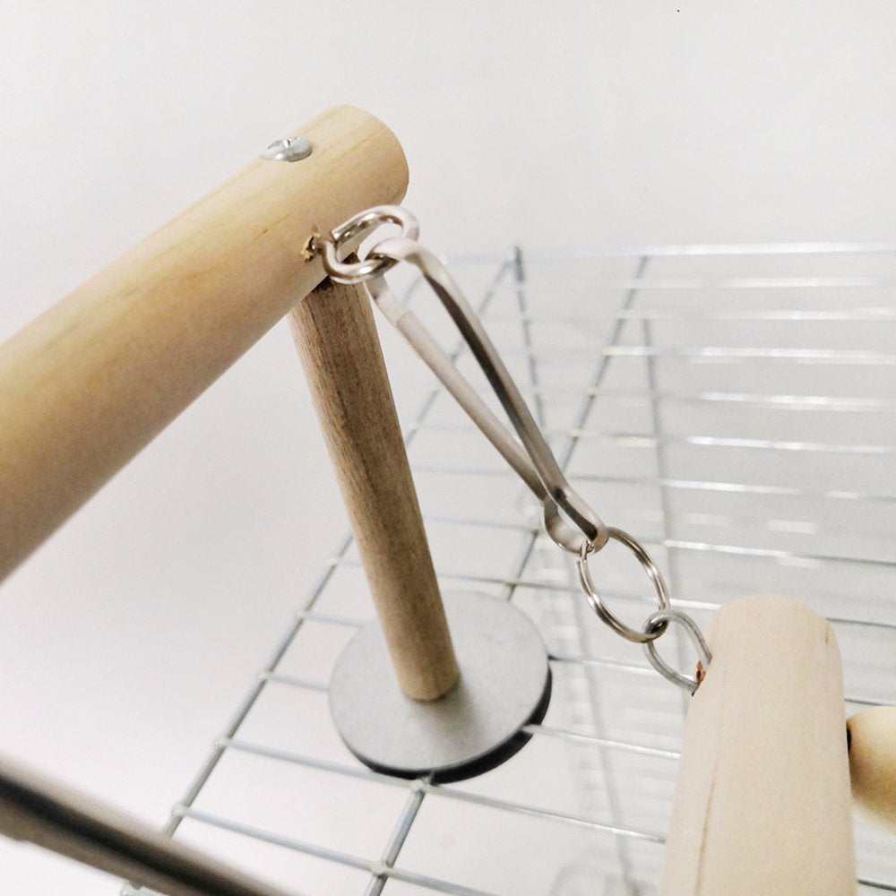 Welling Pet Bird Parrot Wood Beads Perch Ladder Hanging Swing Bridge Playground Chew Toy Animals & Pet Supplies > Pet Supplies > Bird Supplies > Bird Ladders & Perches Welling