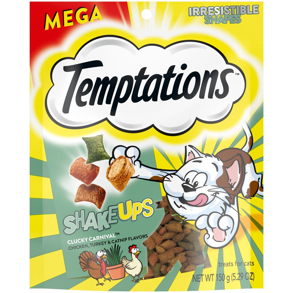 TEMPTATIONS Shakeups Crunchy and Soft Cat Treats, 2.47 Oz. Animals & Pet Supplies > Pet Supplies > Cat Supplies > Cat Treats Mars Petcare 5.29 oz