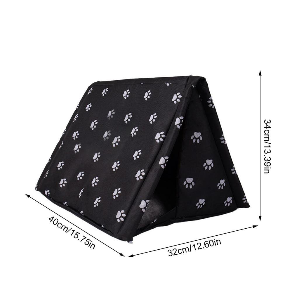 MINOCOOL Outdoor Cat House, Waterproof Oxford Cloth Winter Stray Cat Shelter, Triangle Shape Weatherproof Foldable Cat Dog Tent Cabin, Pet House for Small Medium Cats Consistent Animals & Pet Supplies > Pet Supplies > Dog Supplies > Dog Houses MINOCOOL