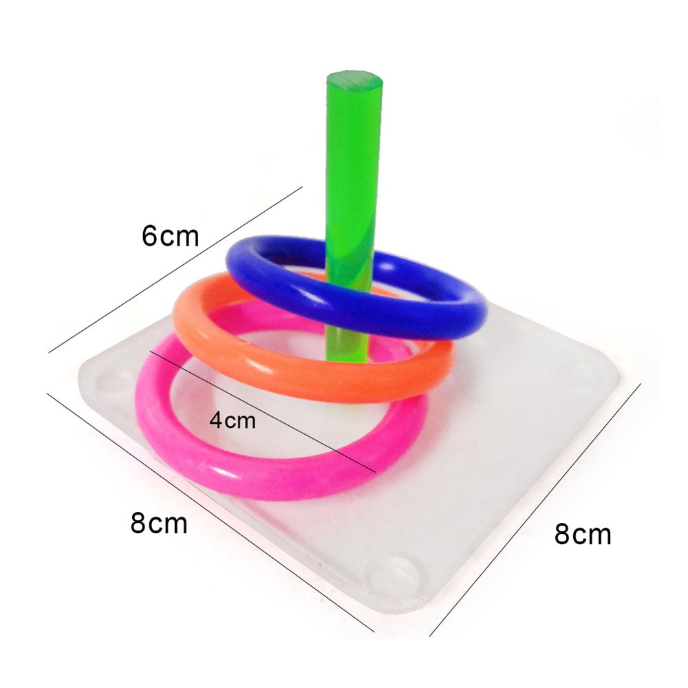Meidiya Bird Toys,Bird Trick Tabletop Toys,Training Stacking Color Ring Toys Sets,Parrot Chew Foraing Toys,Education Play Gym Playground Activity Cage Puzzle Toys Animals & Pet Supplies > Pet Supplies > Bird Supplies > Bird Gyms & Playstands Meidiya
