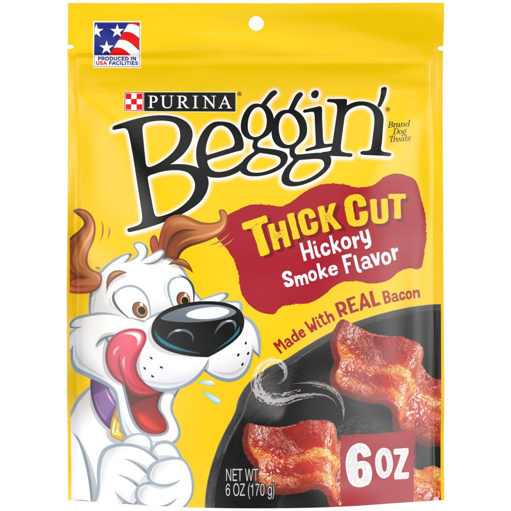 Purina Beggin' Strips Real Meat Dog Treats, Thick Cut Hickory Smoke Flavor, 40 Oz. Pouch Animals & Pet Supplies > Pet Supplies > Dog Supplies > Dog Treats Nestlé Purina PetCare Company 6 oz.