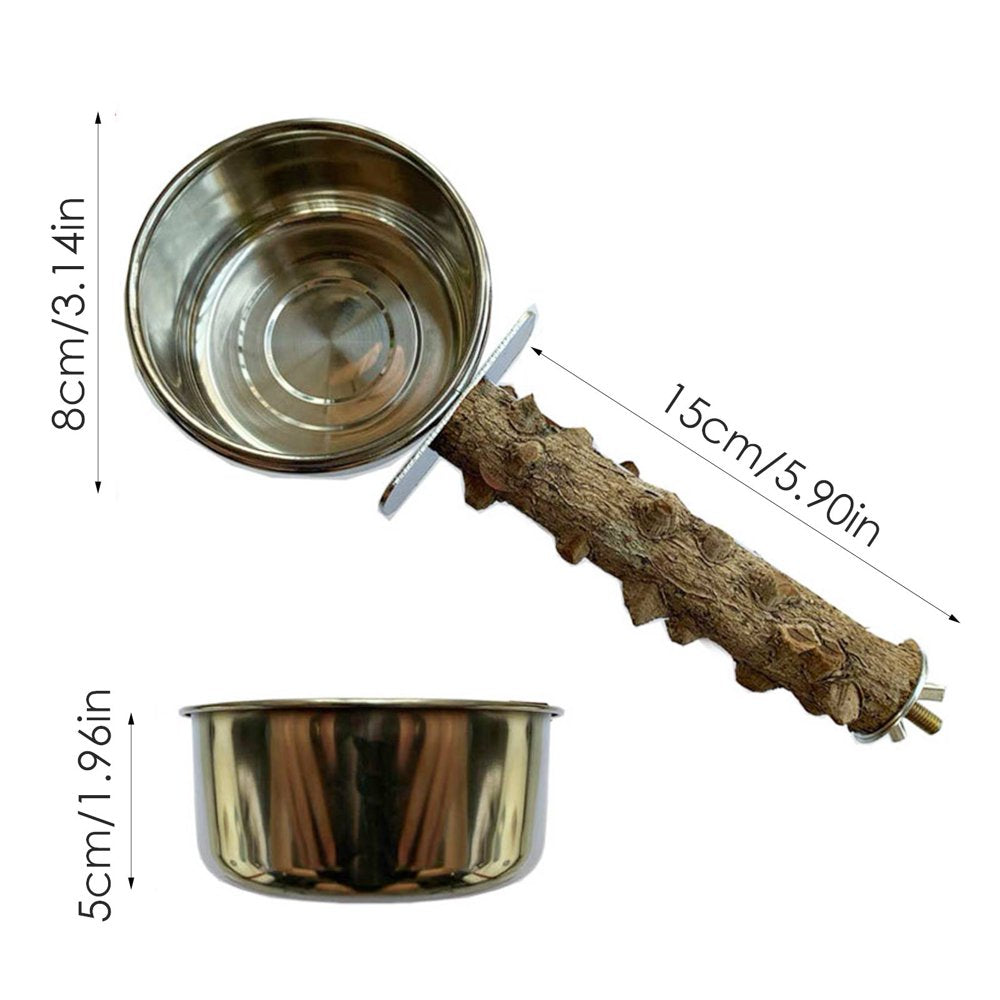 Ibaste Bird Cage Feeding Bowl Parrot Perch Stand with Food Water Bowl Animals & Pet Supplies > Pet Supplies > Bird Supplies > Bird Cages & Stands ibaste