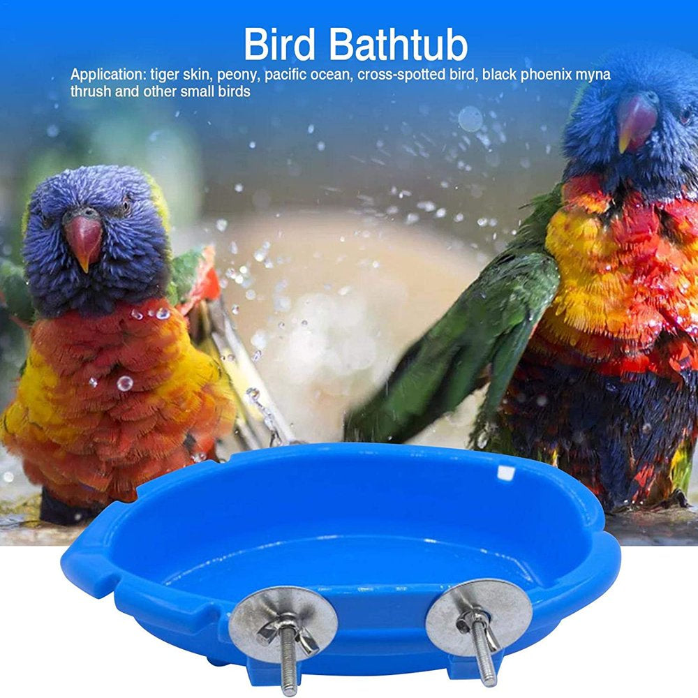 Bird Bath Bird Cage Accessories Basin Parrot Cage Hanging Bath Box Bird Baths Bath Bowl, Multi-Function Bath/Feeding Bowl Animals & Pet Supplies > Pet Supplies > Bird Supplies > Bird Cage Accessories Acndey