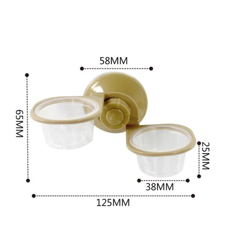 Visland Reptile Feeder Amphibians Feeder Dish Food Water Bowl Feeding Basin with Suction Cup for Tortoise Gecko Snakes Lizard Animals & Pet Supplies > Pet Supplies > Reptile & Amphibian Supplies > Reptile & Amphibian Food Visland