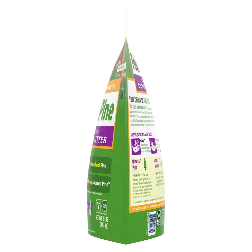 Feline Pine Cat Litter, Natural Pine Clumping Litter, 8Lb Animals & Pet Supplies > Pet Supplies > Cat Supplies > Cat Litter Church & Dwight Co., Inc.