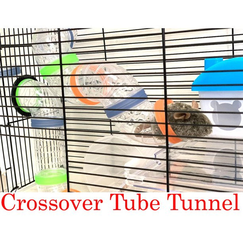 Large 5-Level Acrylic Hamster Palace with Top Story Play Zone Mouse Habitat Home Small Animal Critter Cage Set of Accessories Crossover Tube Tunnel Rodent Gerbil Mice Animals & Pet Supplies > Pet Supplies > Small Animal Supplies > Small Animal Habitats & Cages Mcage