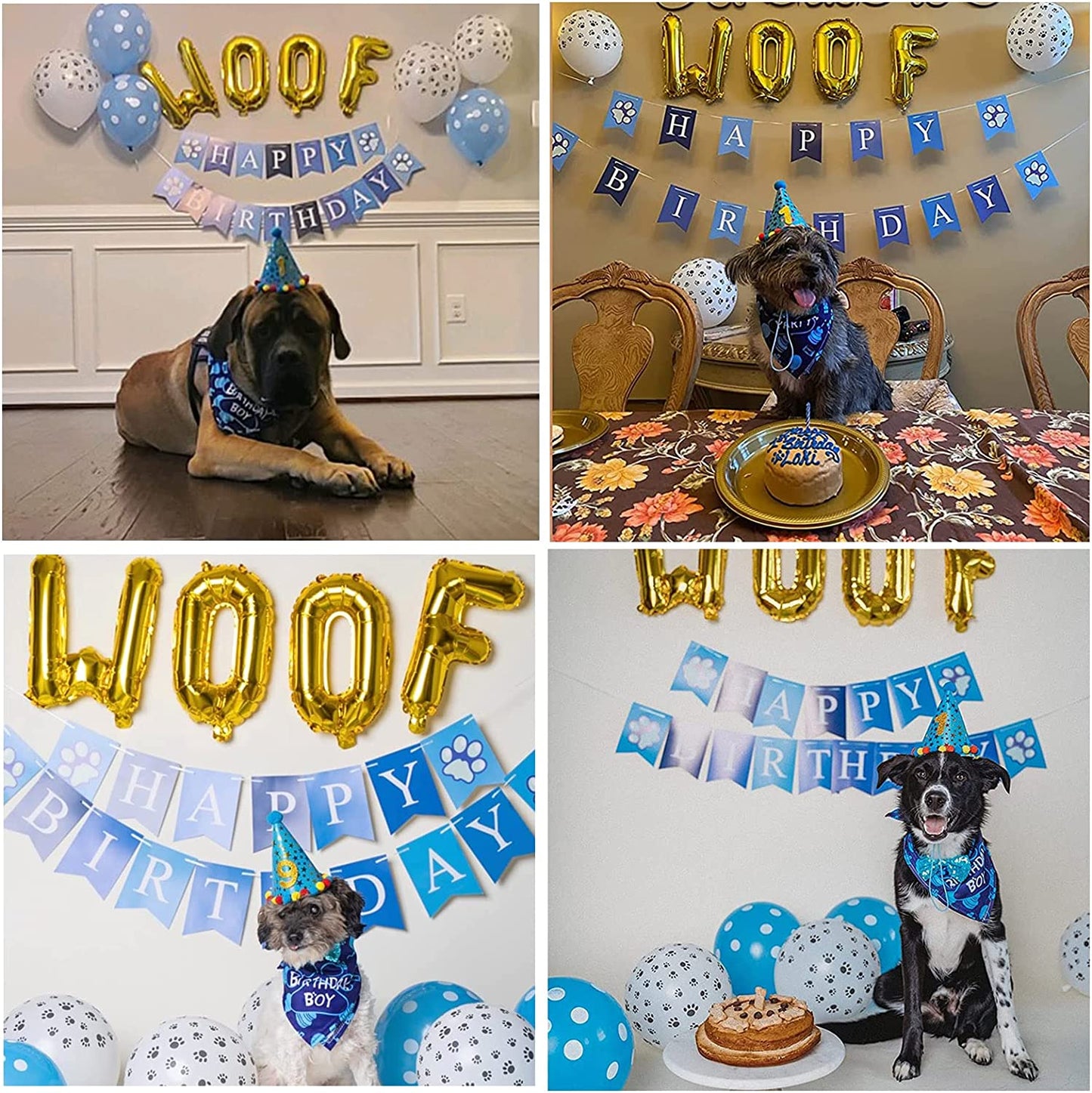 TCBOYING Dog Birthday Party Supplies, Dog Birthday Bandana Toy Cake Boy Hat Scarfs Flag Balloon with Cute Doggie Birthday Party Supplies Decorations(21-Piece Set) Animals & Pet Supplies > Pet Supplies > Dog Supplies > Dog Apparel TCBOYING