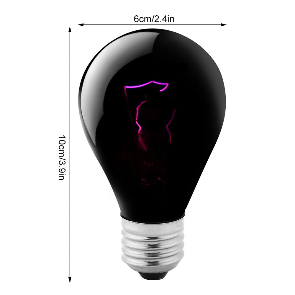 Heating Light Bulb 220-230V Night Heat Light Lamp Heating Bulb for Reptile Pet Amphibian (100W) Domqga