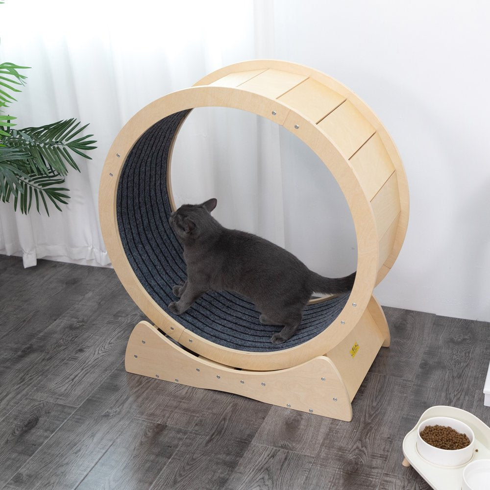 Coziwow Cat Toy Cat Running Wheel Cat Exercise Treadmill Weight Loss Device Solid Wood Roller Animals & Pet Supplies > Pet Supplies > Cat Supplies > Cat Toys Coziwow