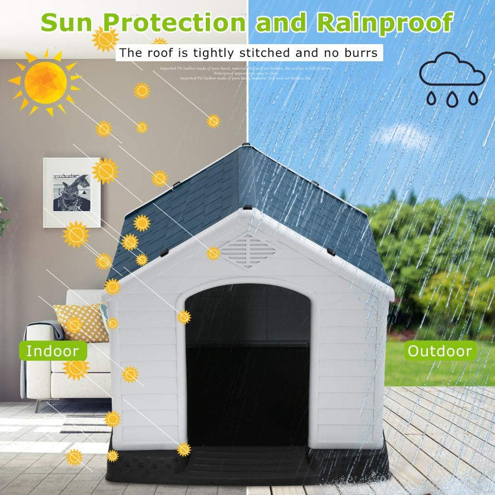 Furinno Peli 32 Inch Water Resistant Medium Dog House with Air Vents, White Animals & Pet Supplies > Pet Supplies > Dog Supplies > Dog Houses Furinno