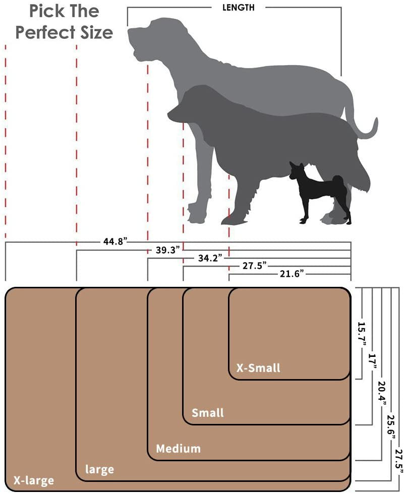 PAWISE Pet Cushion Dog Cat Mat Washable Mattress Teflon Defender Dog Beds Dog Cushion Crate Cage Puppy Bed, Large Animals & Pet Supplies > Pet Supplies > Cat Supplies > Cat Beds PAWISE