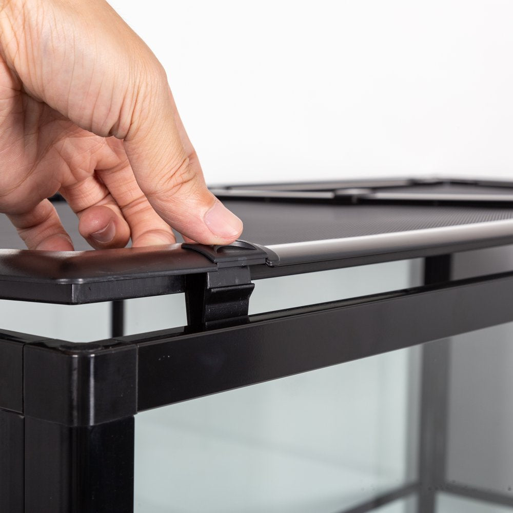 REPTIZOO Large Reptile Glass Terrarium, Tall Extra - Long 48" L X 24" D X 24" H Reptile Terrarium Tank 120 Gallon with Sliding Door and Screen Ventilation, Full View Reptile Enclosure, Easy Assembly Animals & Pet Supplies > Pet Supplies > Small Animal Supplies > Small Animal Habitat Accessories Etan Pet Supplies Inc.