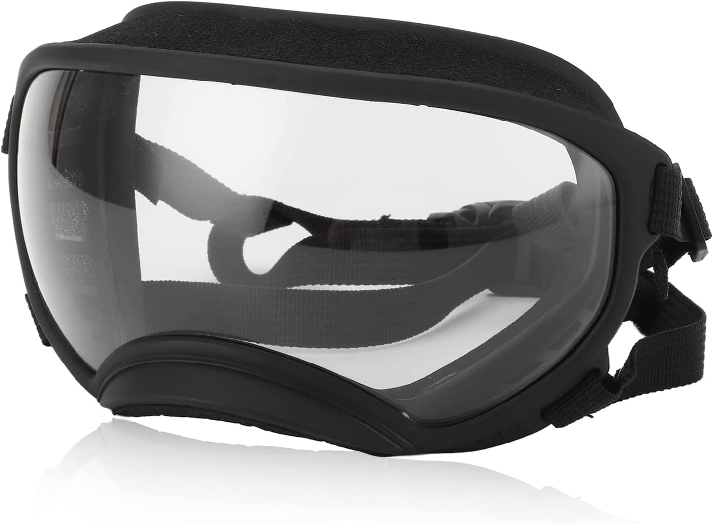 Keenso Dog Goggles anti UV Strong Impact Resistance Elastic Large Breed Dog Goggles Pet Sunglasses Animals & Pet Supplies > Pet Supplies > Dog Supplies > Dog Apparel Keenso Transparent black frame