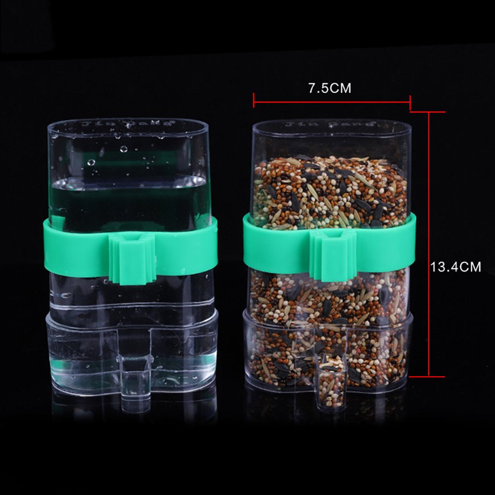 Meidiya 2Pcs Bird Water Dispensers,No Mess Parrot Feeder Parakeet Waterer Cockatiel Cage Accessories,Automatic Feeding for Budgies Finch Canaries Lovebirds Animals & Pet Supplies > Pet Supplies > Bird Supplies > Bird Cage Accessories Meidiya