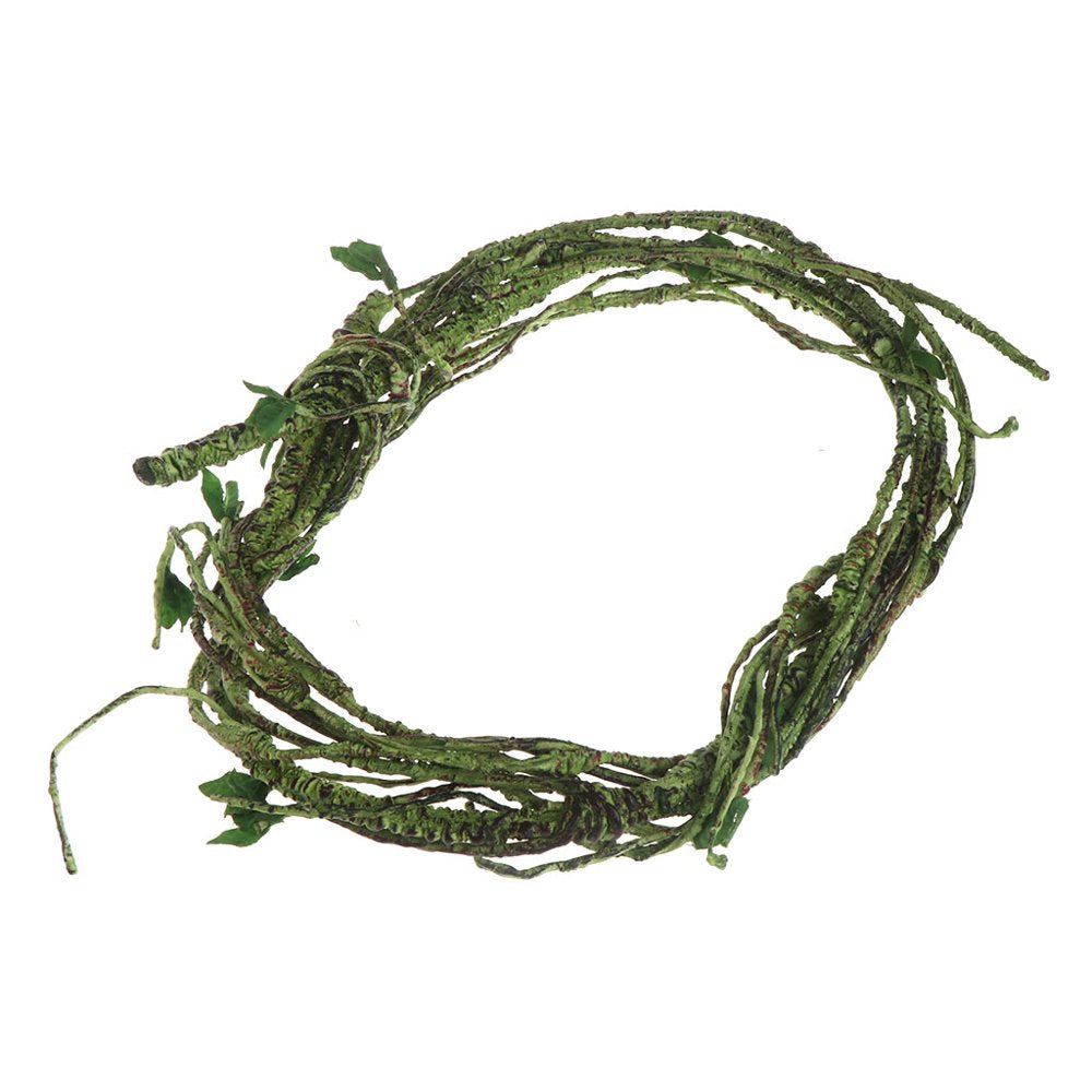 HOTYA Artificial Reptile Plants for Climbing Lifelike Terrarium Plastic Jungle Bendable Vines Amphibian Habitat Ornaments Animals & Pet Supplies > Pet Supplies > Reptile & Amphibian Supplies > Reptile & Amphibian Habitats HOTYA