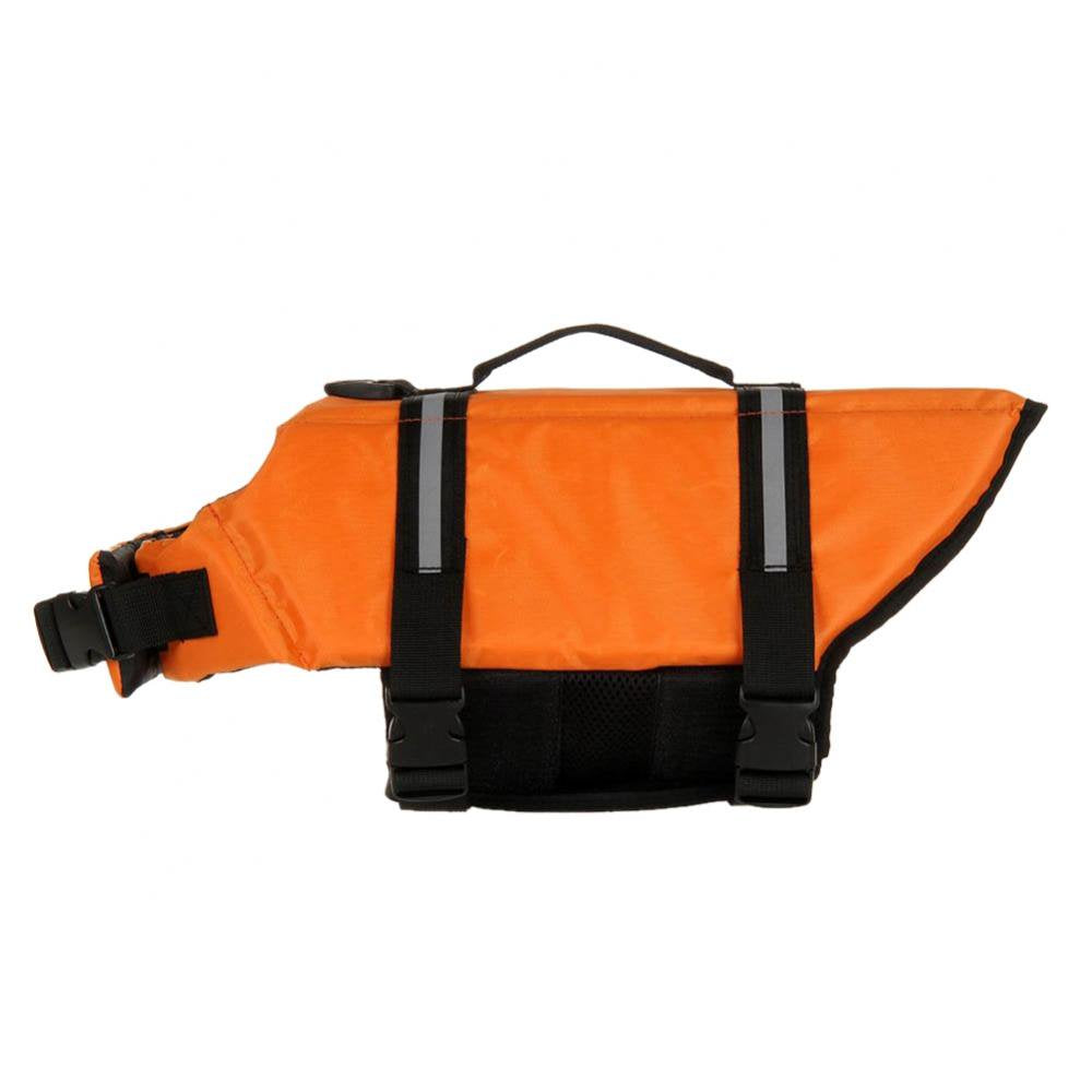 Dog Life Jacket Adjustable Dog Lifevest Swimsuit Safety Vest Apparel Lifesaver Preserver Coat for Small Medium Large Puppy with Handle Reflective for Swimming and Boating Animals & Pet Supplies > Pet Supplies > Dog Supplies > Dog Apparel Pretty Comy S Orange
