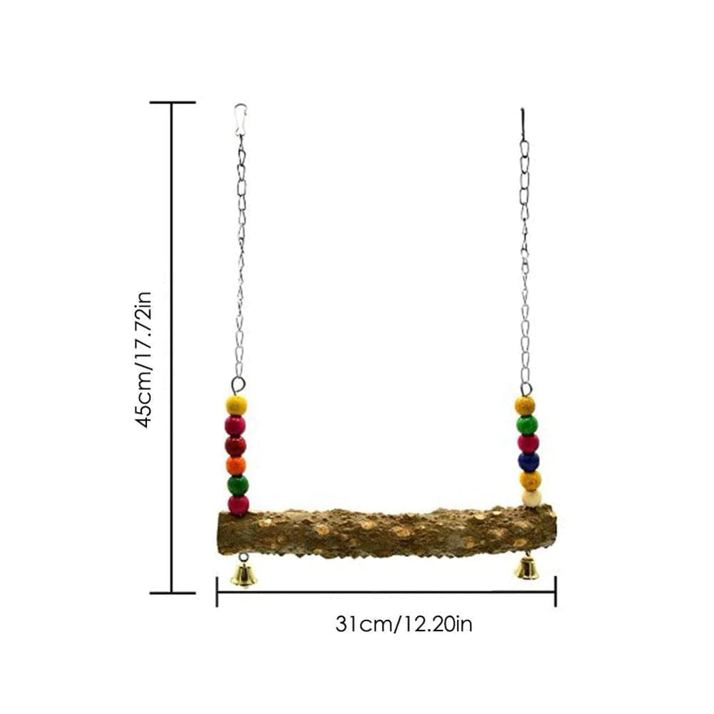 Chicken Swing Perch Chicken Wood Stand Bird Chew Toy for Hens Medium Large Birds Parrots Animals & Pet Supplies > Pet Supplies > Bird Supplies > Bird Toys Atralife