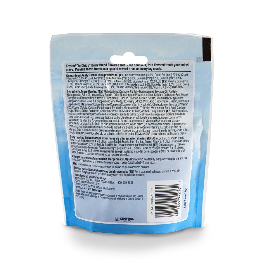 Kaytee Mixed Berry Yogurt Chips for Rabbit and Guinea Pig, 3.5-Ounce Animals & Pet Supplies > Pet Supplies > Small Animal Supplies > Small Animal Treats Kaytee