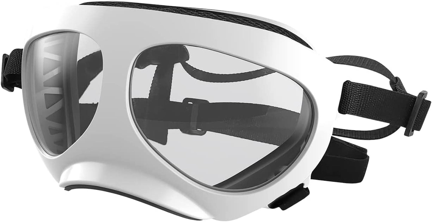 Southvo Dog Goggles Large Breed, Dog Sunglasses Soft Frame with Adjustable Straps,Dog Eye Protection UV Protection (Black) Animals & Pet Supplies > Pet Supplies > Dog Supplies > Dog Apparel SOUTHVO White