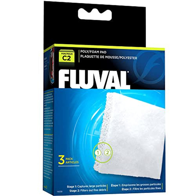 Fluval C2 Poly Foam Pad, Replacement Aquarium Filter Media, 3-Pack, 14008 Animals & Pet Supplies > Pet Supplies > Fish Supplies > Aquarium Filters Fluval