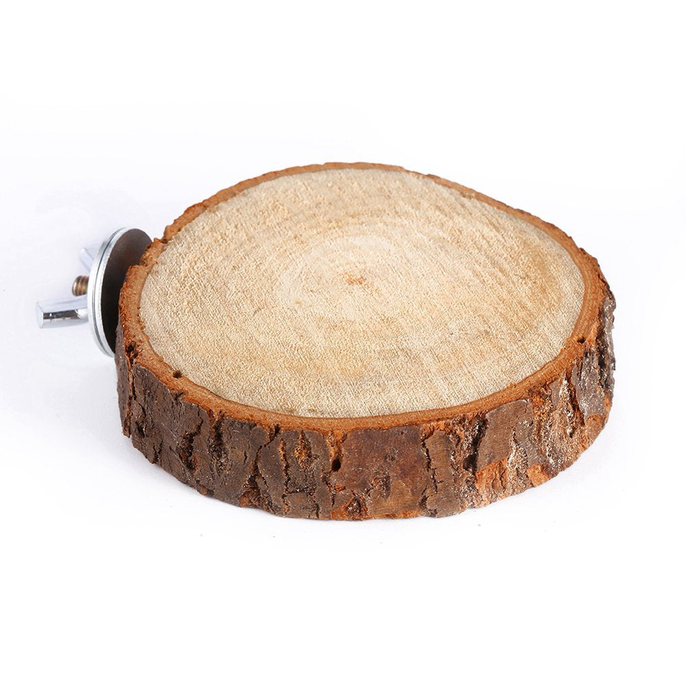 Kritne Wood round Stand,Pet Bird Cage Chew Toy Natural Wood Stand Platform for Parakeet Cockatiel Animals & Pet Supplies > Pet Supplies > Bird Supplies > Bird Cages & Stands Kritne   