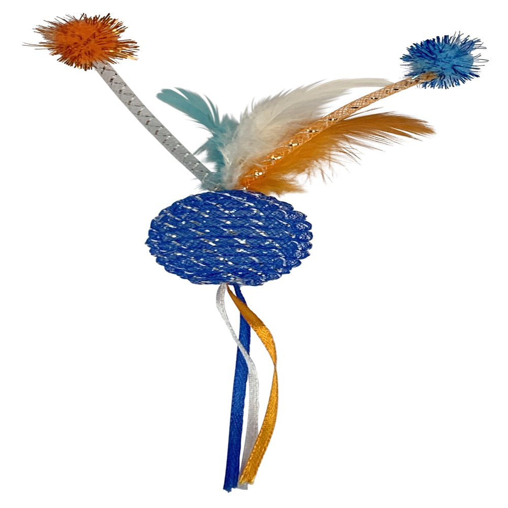 Multipet Feather Mesh Ball Rattler Cat Toy, Color May Vary Animals & Pet Supplies > Pet Supplies > Cat Supplies > Cat Toys MULTIPET INTERNATIONAL INC