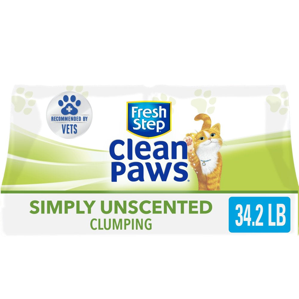 Fresh Step Clean Paws Unscented Clumping Cat Litter, 22.5 Lbs Animals & Pet Supplies > Pet Supplies > Cat Supplies > Cat Litter The Clorox Company 34.2