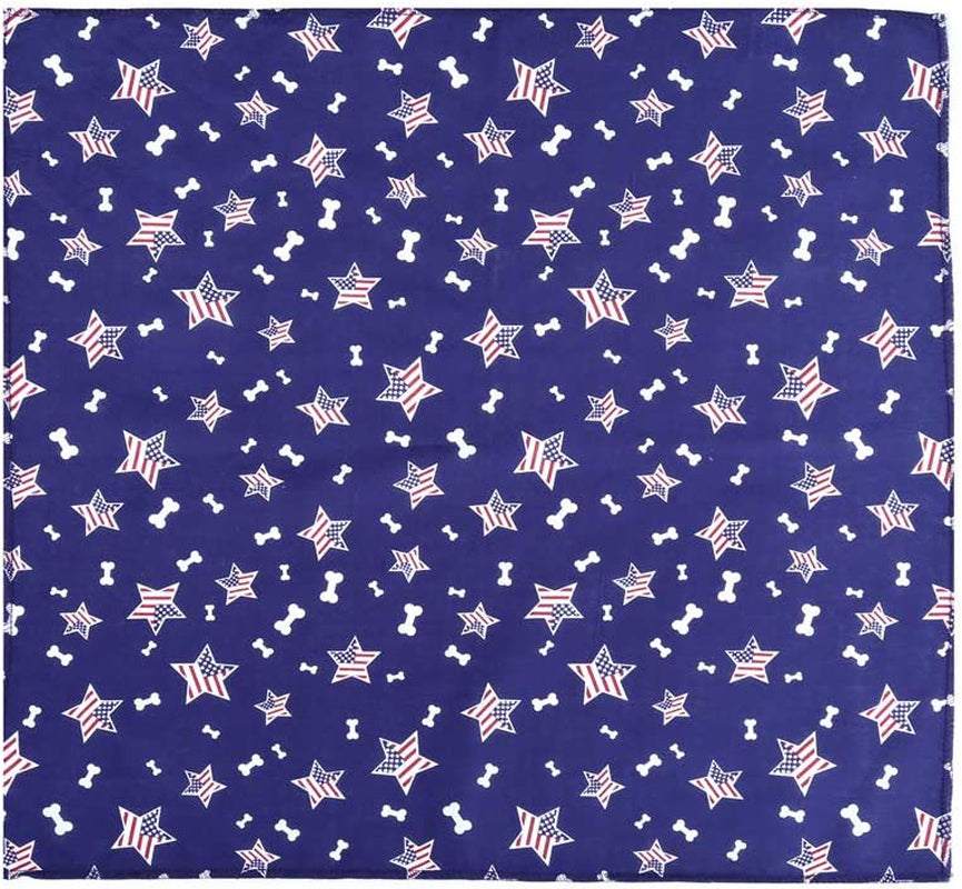 Lamphyface 2Pcs Dog Bandanas Bibs Scarfs for 4Th of July Independence Day American Flag for Pet Dog Animals & Pet Supplies > Pet Supplies > Dog Supplies > Dog Apparel Jiaxing Haozhe clothing Co., Ltd.