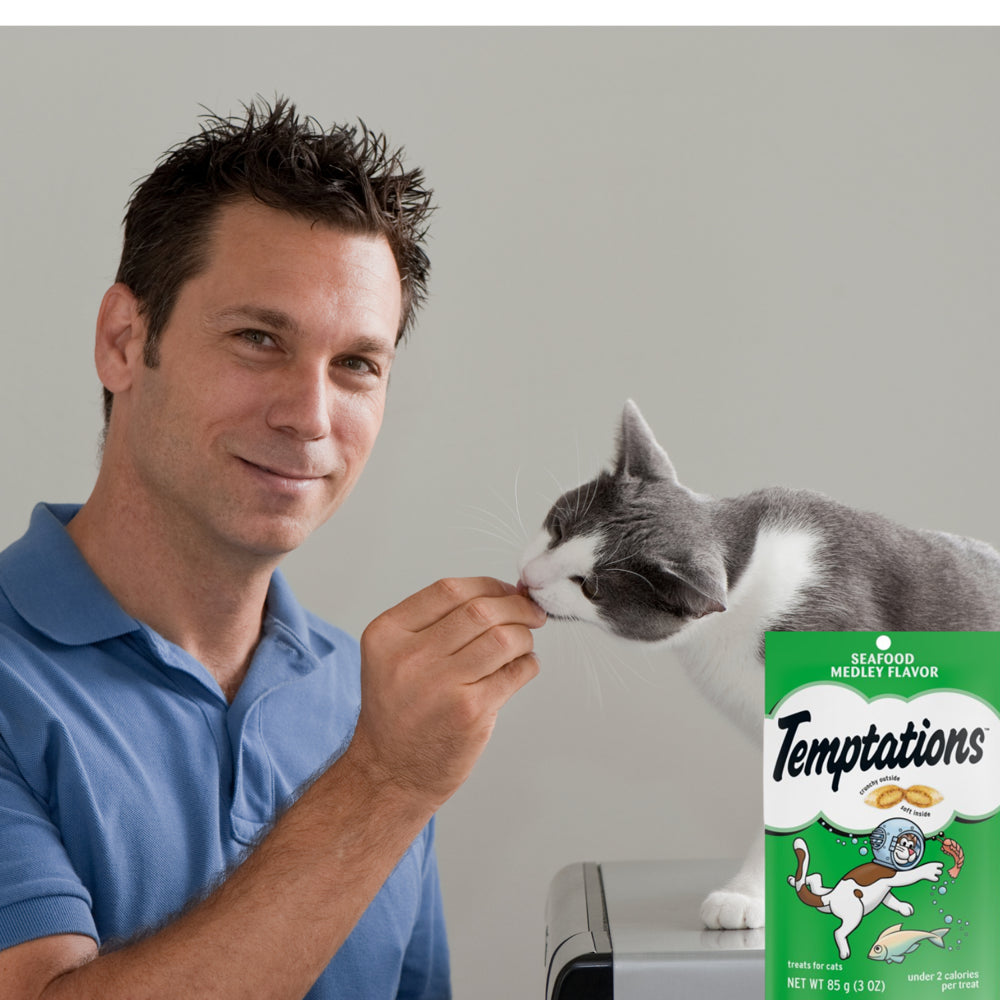 Temptations Seafood Medley Flavor Crunchy and Soft Cat Treats Food Great Snack for Adult Cats, 3 Oz - Pack of 2 Animals & Pet Supplies > Pet Supplies > Cat Supplies > Cat Treats NS